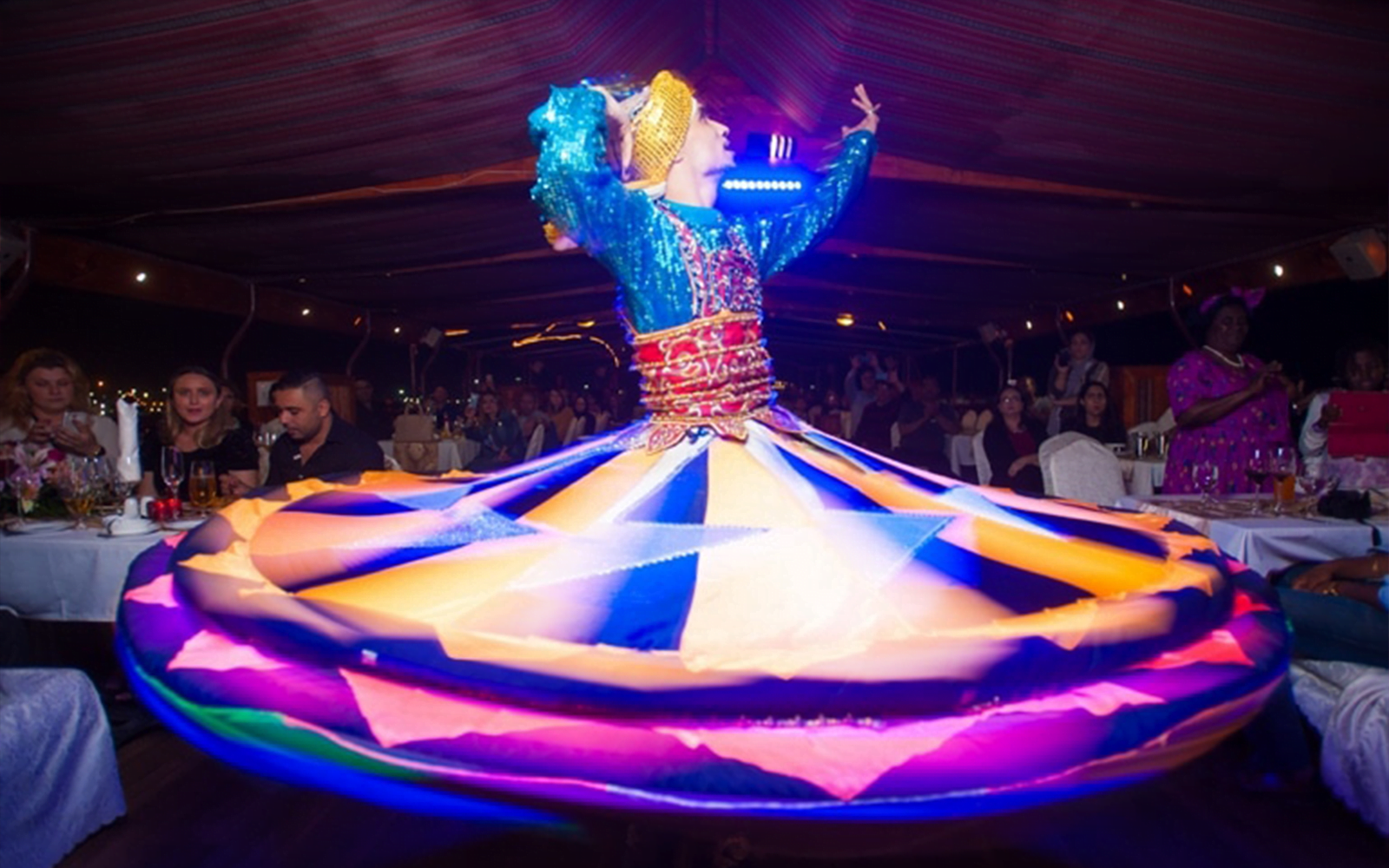 Falcon Oasis Dhow Cruise Deira Creek traditional dance