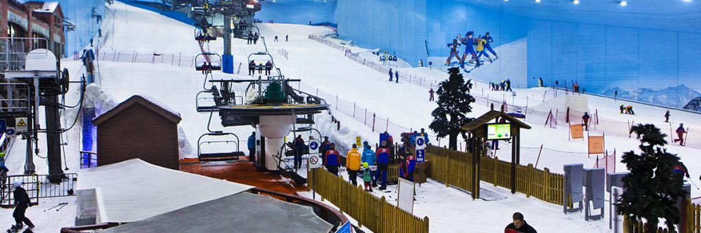 Enjoying at Ski Dubai